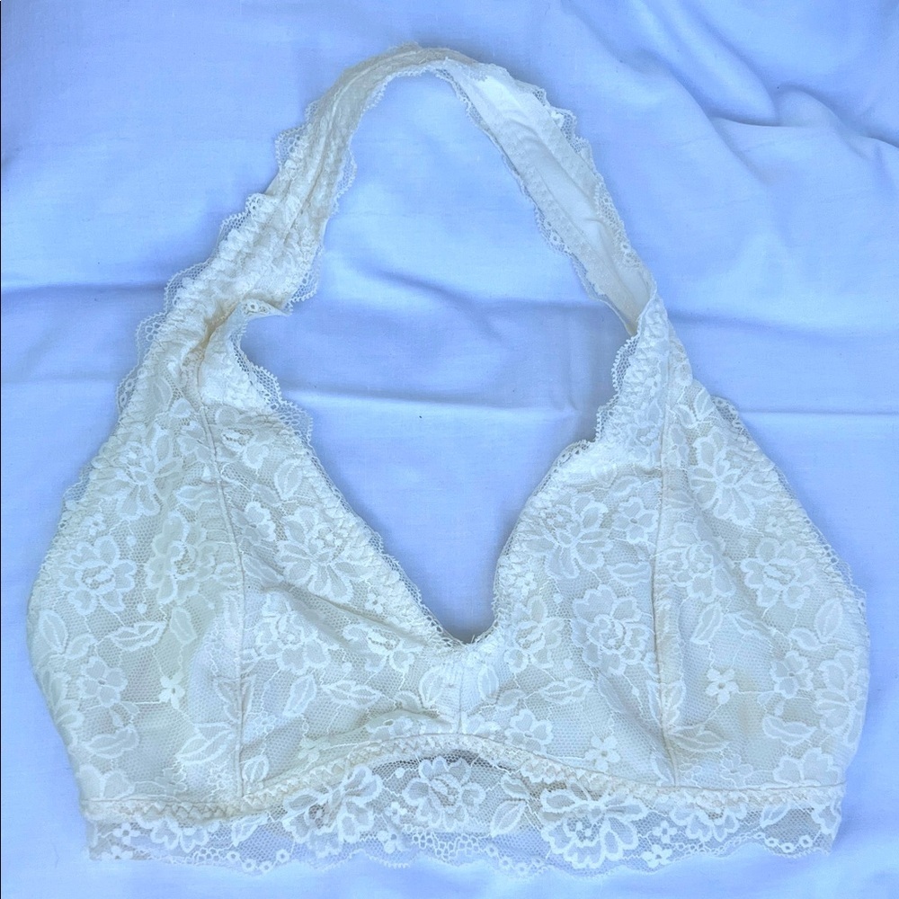 Gilly Hicks Cream Lace Bralette